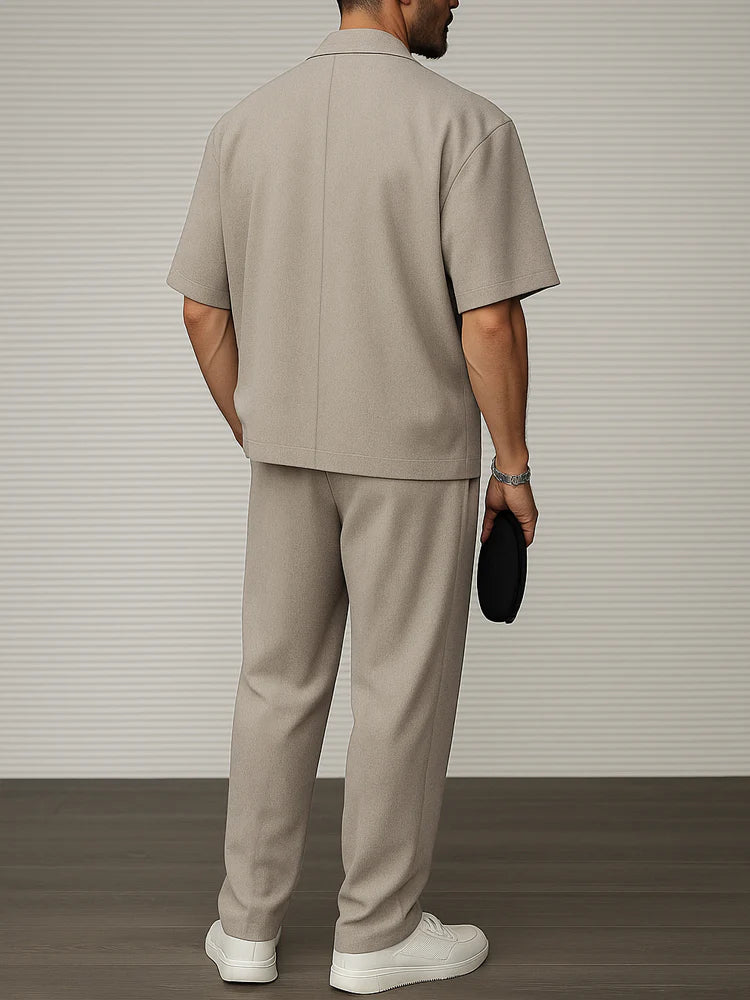 Modern Casual Blazer Pants Set